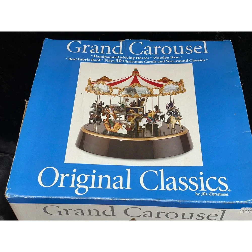 Mr Christmas Grand Carousel Original Classics Musical Box 30 Songs Adapter Works - Picture 5 of 16